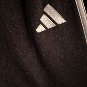 Adidas Black Pants with Metallic Logo
